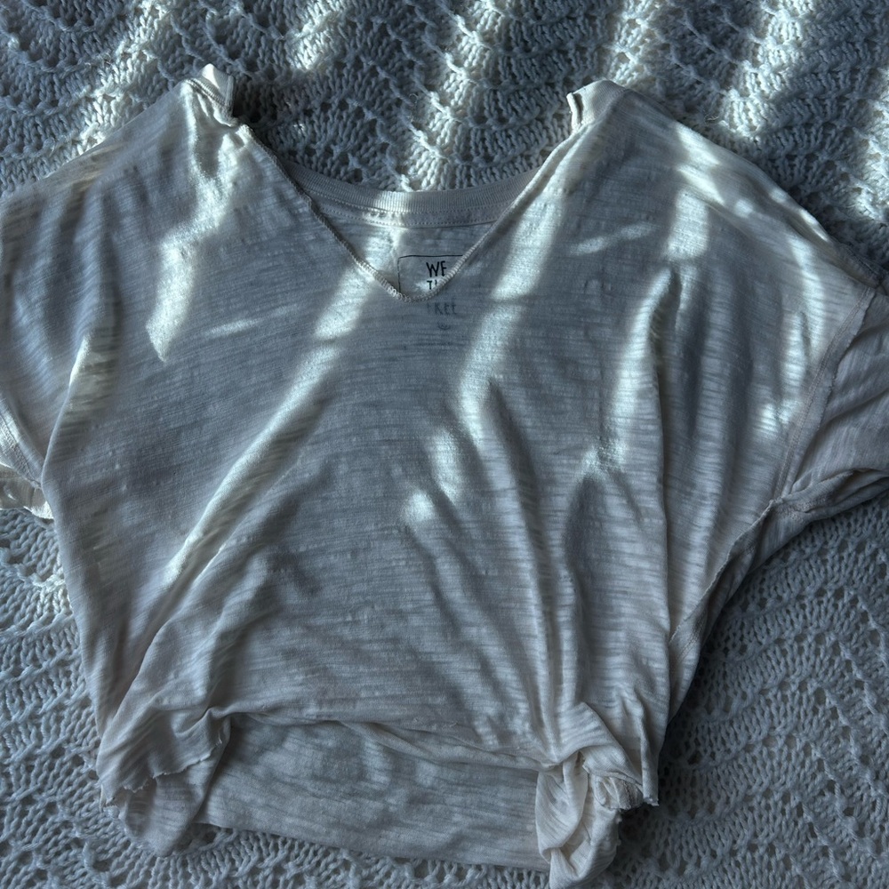 • off the shoulder baggy see through tshirt